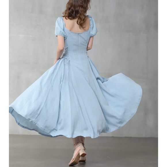 Rust Linen Dress, fits like an XXL - Picture 2 of 4